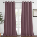 NICETOWN Bedroom Curtain Room Darkening Drapery 102 inches Length - Home Fashion Thermal Insulated Grommet Room Darkening Curtain for Living Room (Dry Rose, 1 Panel, 52 x 102 inches)