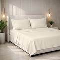 Mayfair Linen 100% Egyptian Cotton King Sheets Set - 2000 Series Luxury Sheets King Size Bed Set, Silky Soft & Cooling, Sateen Weave 17" Extra Deep Pocket Hotel Collection Sheet (4 Pc, Ivory)