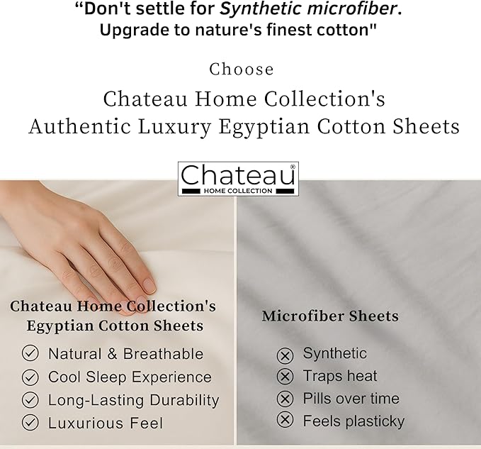 King Sheets Deep Pocket King Sheet Set, 100% Cotton Bed Sheets, 400 Thread Count 4 Pc Sateen Weave Luxury Bedding Sheet & Pillowcase Sets, Soft & Comfy Naturally Cool, No Pill Machine Washable- Ivory