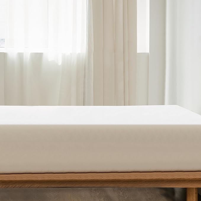MooMee Fitted Bottom Sheet Only 100% Washed Cotton Linen Like Textured Breathable Durable Soft Comfy Deep Pocket Fits Mattress up to 17" (Cream White, Queen)