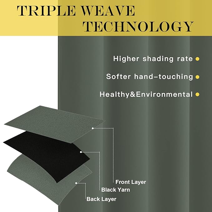 NICETOWN Blackout Curtain for Bedroom 108 inches Long - Grommet Thermal Curtain Light Blocking Room Darkening Window Treatment for Living Room (Dark Mallard, 1 Panel, W52 x L108)