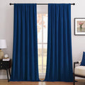 Joydeco Custom 100% Blackout Curtain 1 Panel, Soft Luxury Thermal Insulated Royal Blue Velvet Curtains for Bedroom Living Room (Rod Pocket & Back Tab, Custom Size)