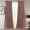 StangH Soft Wild Rose Velvet Curtains 102 inches Long Light Blocking for Girls Bedroom, Elegant Warming Drapes Thermal Insulated Noise Reducing for Nursery/Living Room, W52 x L102, 2 Panels