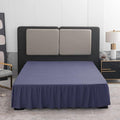 TSUTOMI Navy Blue Bed Skirt Full Size Ruffled Bed Skirt with Split Corners, Full Bed Skirt 12 Inch Drop, Full Size Bed Skirt Black for Ruffled Bed Skirt with Split Corners, Bed Skirt Full Size