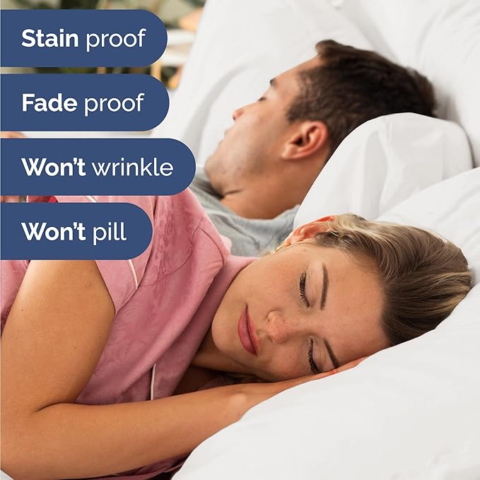 Twin 4 Piece Sheet Set - Cooling, Comfy & Breathable - Hotel Luxury Bedding, Includes Fitted Sheet for Women, Men, Kids & Teens - 1 Flat, 1 Fitted Sheet, 2 Pillowcases w/Deep Pockets - Antique White
