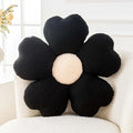 Kcvvcr Flower Throw Pillow, Cute Flower Shaped Pillow Decorative Throw Pillow for Bed Couch, Soft Daisy Pillows Floor Seating Cushion Cushions (19.6 Inch Black)