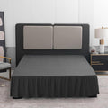 TSUTOMI Black Bed Skirt Twin Size Ruffled Bed Skirt with Split Corners, Twin Bed Skirt 16 Inch Drop,Twin Size Bed Skirt Black for Ruffled Bed Skirt with Split Corners, Bed Skirt Twin Size
