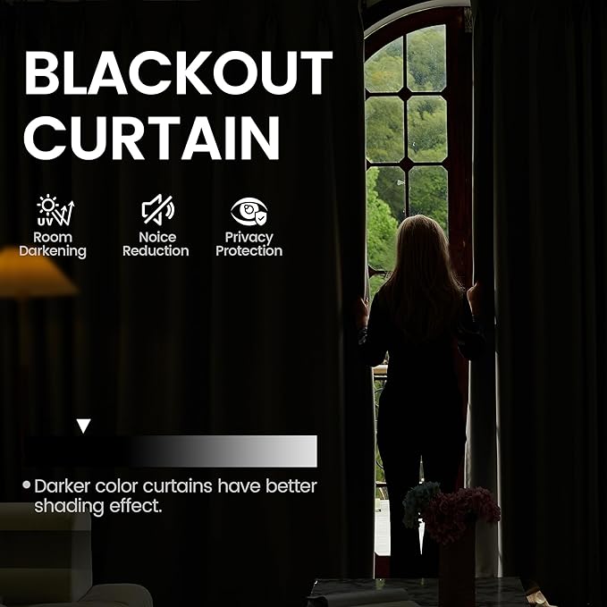 3-in-1 Layers Soundproof Curtains,Grommet Full Blackout Thermal Noise Dampening Curtains for Living Room, Bedroom(1 Panel,Grey,50" x84")