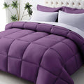 JOLLYVOGUE Full Comforter Set, Ultra-Soft Bed in a Bag Full Size 7 Pieces, Oeko-TEX Certified Bedding Set with Down Alternative Comforter, Sheets, Pillowcases & Shams, Purple & Lavender