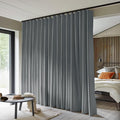 Room Divider Curtains Total Blackout Privacy Curtain Panel Room Thermal Insulated Noise Reduction Curtains for Bedroom Window Living Room Ceiling Track Curtain W 8.3 ft × H 8 ft Dark-Grey