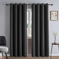 Curtains 90 Inches Long 2 Panels Set, Blackout Curtains for Bedroom Living Room, Thermal Insulated Grommet Room Darkening Drapes for Privacy Home Decor Windows(W52 x L90, Dark Grey)