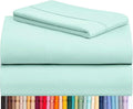 LuxClub 3 PC Twin XL Sheet Set, Deep Pockets Wrinkle Free Cooling Bed Sheets Hotel Bedding for Women, Men, Kids & Teens, Includes 1 Fitted Sheet, 1 Flat Sheet and 1 Pillowcase-Silky Soft Aquamarine