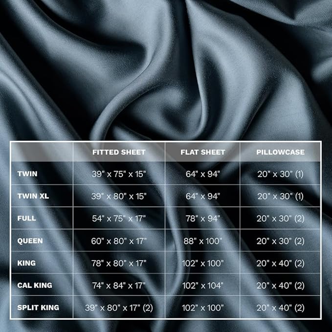 LUXOME Luxury Sheet Set | 100% Rayon (Viscose) from Bamboo | California King - Ocean | Deep Pockets | 4-Piece Set (Fitted, Flat, 2 Pillowcases)