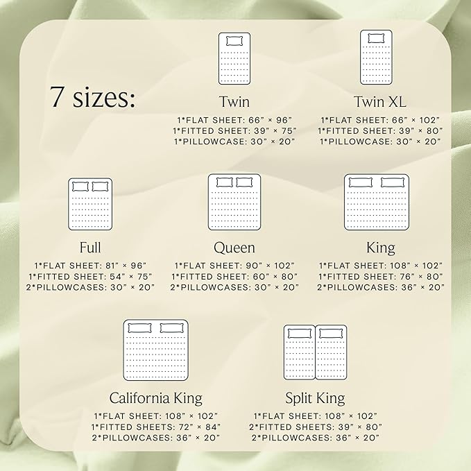 LuxClub 3 PC Twin Sheet Set, Deep Pockets Wrinkle Free Cooling Bed Sheets Hotel Bedding for Women, Men, Kids & Teens, Includes 1 Fitted Sheet, 1 Flat Sheet and 1 Pillowcase-Silky Soft Sage Green
