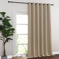NICETOWN Blackout Sliding Glass Door Curtains, Room Darkening Thermal Insulated Curtains for Living Room Bedroom, Extra Wide Window Drapes, 1 Panel, W80 x L118, Taupe