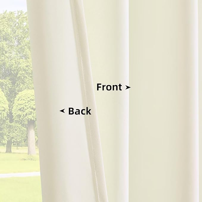 Joydeco White Velvet Curtains 63 inch Length 2 Panels, Luxury Blackout Rod Pocket Thermal Insulated Window Curtains, Super Soft Room Darkening Drapes for Living Dining Room Bedroom,W52 x L63 inches