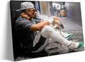 B.B.F MAKE 2025 Super Canvas Bowl Wall Art Champions Eagles Poster Print Philadelphia Hurts Painting Canvas Wall Decor Sports Stars Picture Modern Bedroom Living Room Home Decoration, Framed 8x10inch