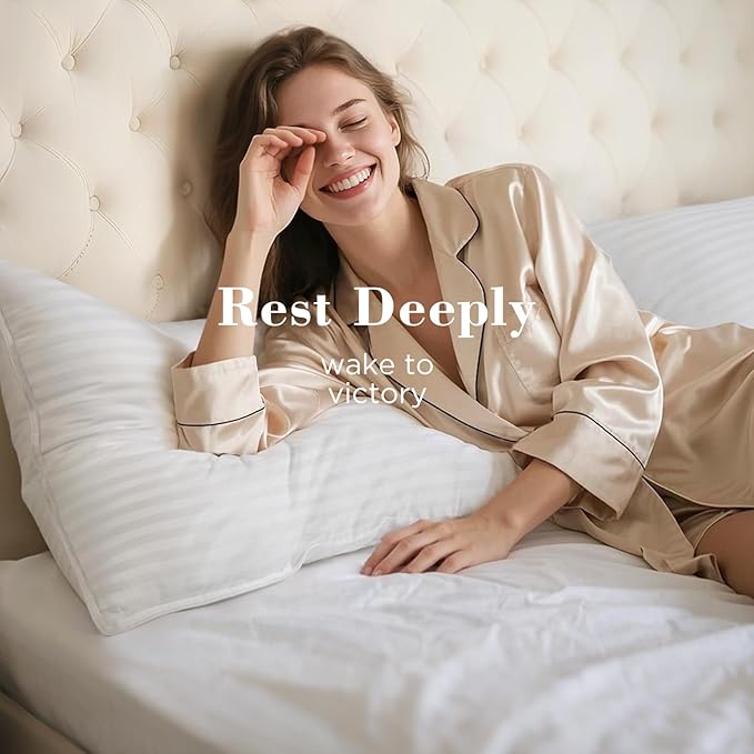 viewstar Bed Pillows Queen Size Set of 2, Hotel Collection, Down Alternative Big Pillow for Back, Stomach or Side Sleepers, Firm