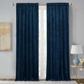 StangH Navy Blue Curtains for Living Room Elegant Thermal Insulated Drapes for Dining Room/Office, Heavy Soft Velvet Curtains with Noise Reduction, W52 x L94, 2 Panels