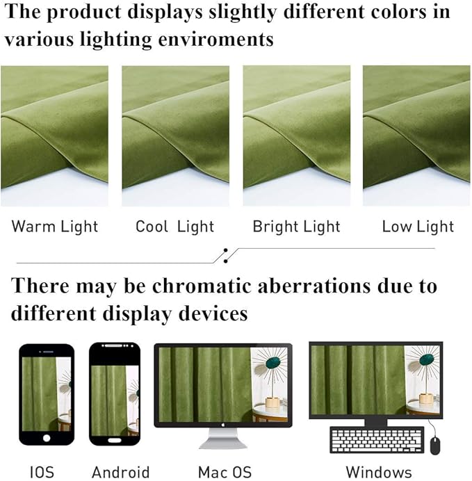 StangH Velvet Curtains 84 inches Long - Home Decor Grass Green Curtains Drapes for Living Room, Blackout Thermal Insulated Window Treatment for Dining Room Holiday Backdrop, W52 x L84, 2 Panels