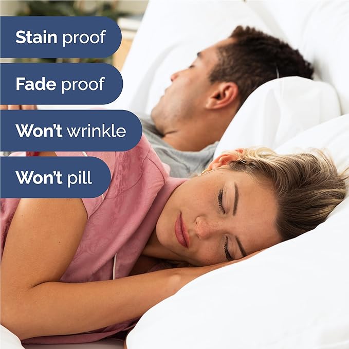 Twin XL 4 Piece Sheet Set - Cooling, Comfy & Breathable - Hotel Luxury Bedding, Includes Fitted Sheet for Women, Men, Kids and Teens - 1 Flat, 1 Fitted Sheet, 2 Pillowcases with Deep Pockets - White