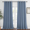 NICETOWN Blackout Curtain & Drape - (Stone Blue Color) Room Darkening Thermal Insulated Window Treatment for Living Room/Bedroom, W52 x L95, 1 PC