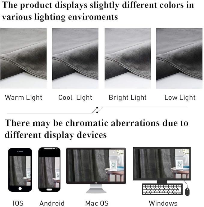 StangH Grey Blackout Velvet Curtains 63 inch - Elegant Super Soft Thick Velvet Curtains with Dual Rod Pocket for Boys Room, W52 x L63-inch Per Panel, Set of 2