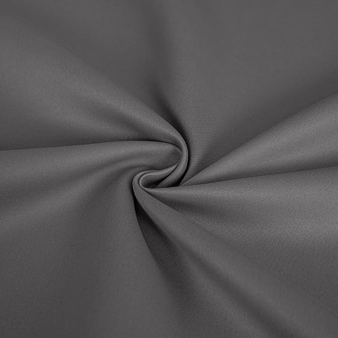 Blackout Curtains 108 Inch Length 2 Panels Set, Black Out Curtains for Bedroom 108 Inch Long, Rod Pocket Energy Saving Room Darkening Drapes for Living Room Light Grey(W52 x L108)
