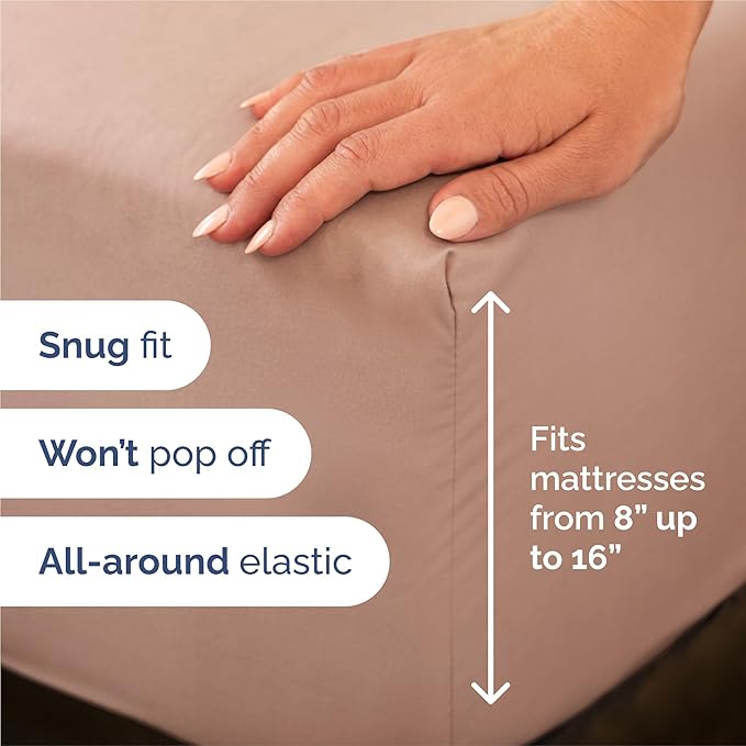 King 6 Piece Sheet Set - Cooling, Comfy & Breathable - Hotel Luxury Bedding, Includes Fitted Sheet for Women, Men, Kids and Teens - 1 Flat, 1 Fitted Sheet, 4 Pillowcases with Deep Pockets - Mauve
