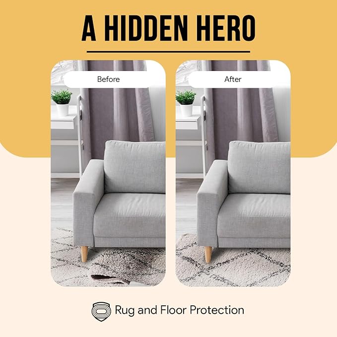Premium Felt Rug Pad 4x6 Feet, Thick Rug Pads for Hardwood Floors, Laminate, Vinyl, Stone, Carpet & Tile, Under Rug Padding