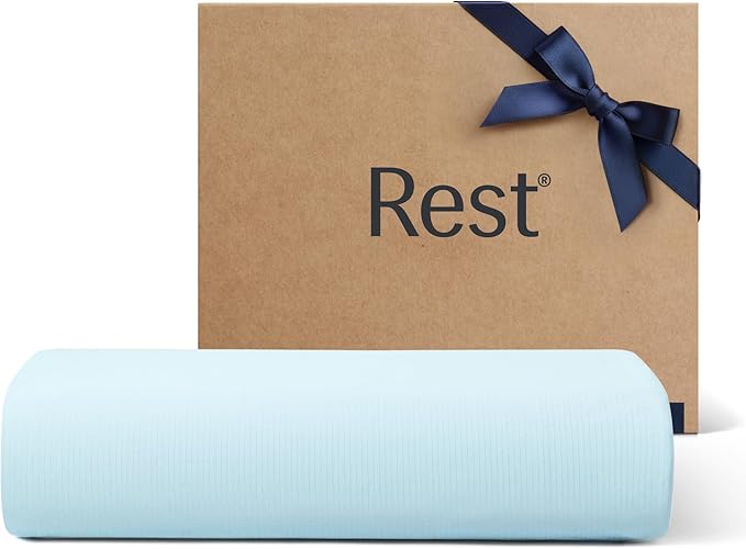 REST® Evercool®+ Top Sheet, Cali King/King Size, Light Blue, 104"X108" (1 Flat Sheet only)
