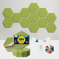 Self-Adhesive Acoustic Panels [390 lbs/yd³ Ultra-High Density], 2nd Generation Sound Absorbing Panel, Professional Level Sound Panel, Polyester Soundproof Foam [Size L, Fruit Green]
