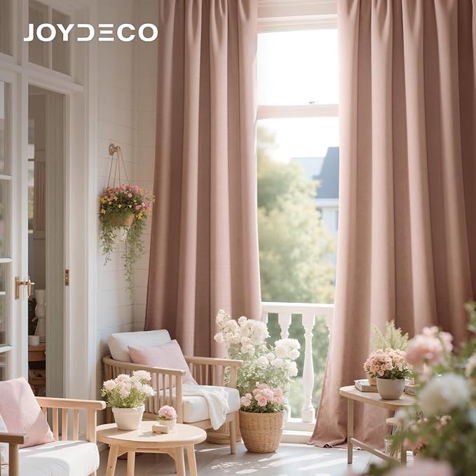 Joydeco Candy Pink Velvet Curtains 84 Inches 2 Panels, Luxury Thermal Insulated Soft Pink Curtains for Bedroom & Living Room, Room Darkening Velvet Drapes, Rod Pocket (52W x 84L)