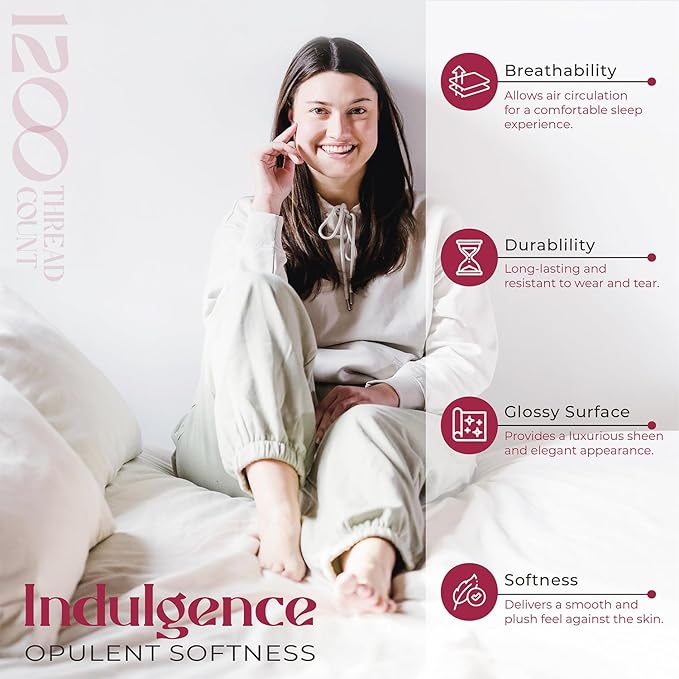 Mayfair Linen 100% Egyptian Cotton Sheets California King Size - 1200 Thread Count Cal King Size Sheets Set Egyptian Cotton, 4 PC Luxury Bedsheet (Teal), Soft, Cooling, 17" Deep Pocket Set