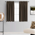 DONREN Chocolate Brown Blackout Curtain Panels for Bedroom - 54 Inch Thermal Insulated Rod Pocket Curtains (42 by 54 Inch,2 Panels)