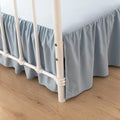 Bed Skirt Queen Size Ruffled Bed Skirt with Split Corners, 18 Inch Drop Dust Ruffle Bed Skirts with Platform, Gathered Style, 100% Microfiber, Grayish Blue