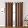 ChrisDowa Room Darkening Curtains 80 Inches Long 2 Panels Set for Living Room, Grommet Thermal Insulated Blackout Curtains for Bedroom (Cappuccino, 52 x 80 Inch)