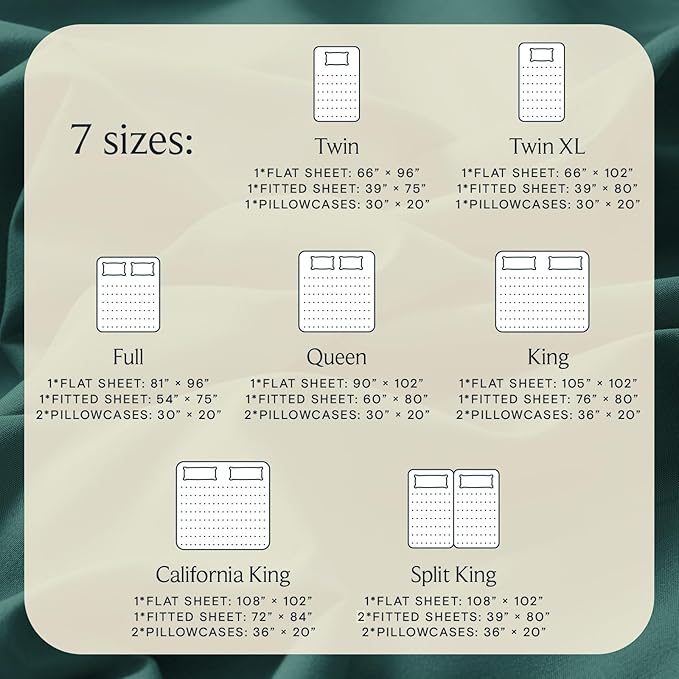 LuxClub 4 PC King Sheet Set, Deep Pockets Wrinkle Free Cooling Bed Sheets Hotel Bedding for Women, Men, Includes 1 Fitted Sheet, 1 Flat Sheet and 2 Pillowcases-Silky Soft Emerald
