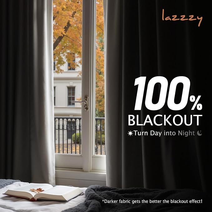 Lazzzy White Blackout Velvet Curtains for Living Room Bedroom 84 Inch Long Insulated Lined Drapes Rod Pocket Modern Window Treatments 2 Panels Set