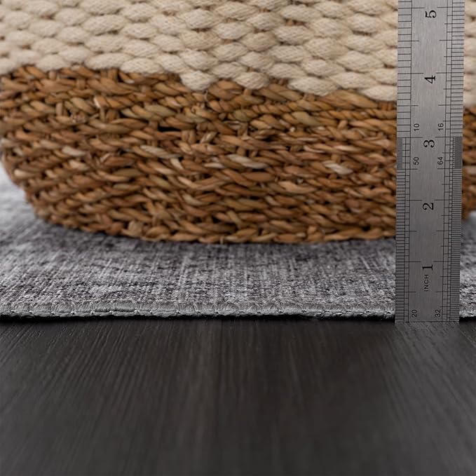 Bloom Rugs Washable 6' x 9' Rug - Ivory/Silver Gray Traditional Area Rug for Living Room, Bedroom, Dining Room, and Kitchen - Exact Size: 6' x 9'
