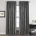 StangH Gray Velvet Curtains 96 inches - Bedroom Luxury Velvet Curtain Panels Blackout Draperies Heat Insulated Sliding Door Panel Drapes, 52 by 96 inches Long, 2 Panels