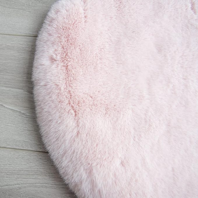 Living Room Rugs 8x10 Area Rugs for Bedroom Pink Shag Washable Faux Rabbit Fluffy Fur Rug Large Boho Nursery Rug