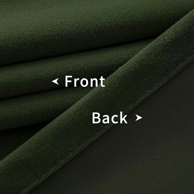 Joydeco Green Velvet Curtains 84 inch Length 2 Panels, Luxury Blackout Rod Pocket Thermal Insulated Window Curtains, Super Soft Room Darkening Drapes for Living Room Bedroom,W52 x L84 inches
