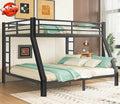Upgraded & Stronger Heavy Duty Metal Queen Over King Bunk Bed for Adults & Teens, Thickened More Stable Safer Bunkbeds (Greater Weight Capacity) (Queen Over King)