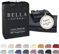 Bella Coterie Luxury Bamboo Viscose Full Size Sheet Set | 100% Organically Grown | Ultra Soft | Cooling for Hot Sleepers | 18" Deep Pocket [Black]