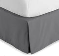 Bare Home Queen Bed Skirt - 15-Inch Tailored Drop Easy Fit - Bed Skirt for Beds - Center & Corner Pleats (Queen, Grey)