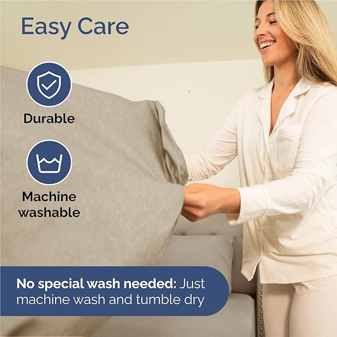 Twin XL 4 Piece Sheet Set - Cooling & Breathable - Hotel Luxury Bedding, Includes Fitted Sheet for Women, Men, Kids & Teens - 1 Flat, 1 Fitted Sheet, 2 Pillowcases w/Deep Pockets - Heathered Beige