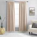 DONREN Warm Taupe Window Treatment Thermal Insulated Rod Pocket Blackout Curtains/Drapes for Bedroom(Rose Tan,Set of 2 Panels,52 by 84 Inch Length)