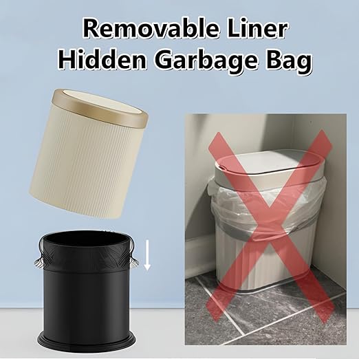 URALFA Automatic Motion Sensor Bathroom Trash Can with Lid, Touchless Trash Bin, Smart Dog Proof Garbage Can, Small Waste Basket for Toilet, Office, Bedroom, 2.8 Gallon, Dark Grey