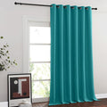 NICETOWN Room Divider Curtain 132 Inches Long, Wide Blackout Sliding Door Curtain for Bedroom, Room Darkening Privacy Window Curtain for Patio Door (1 Panel Set, Peacock Teal, 80 x 132 Inch)